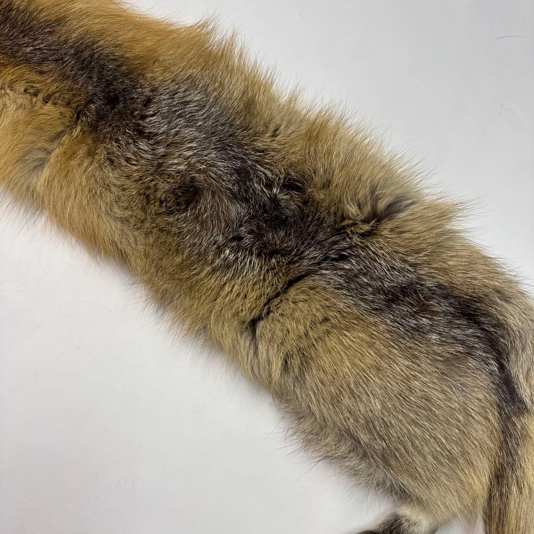 JINDO フォックスファー　きつね　狐　顔付き毛皮マフラー　ティペット　新品