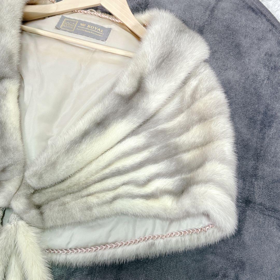 美品✨SAGA MINK  クロスサファイアミンク ストール ショール