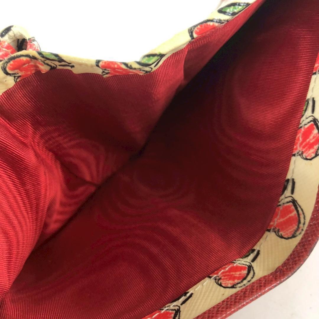 PRADA プラダ 財布 レッド フラワー 小物 レディース ブランド