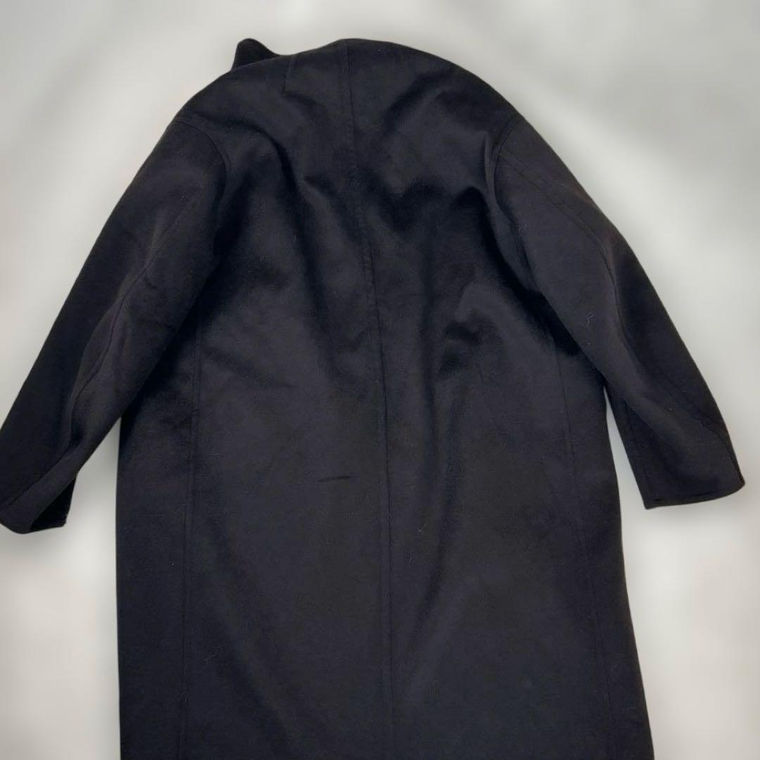 未使用級！ UNIQLO ユニクロ +Ｊノーカラーコート カシミヤ L 美品　黒
