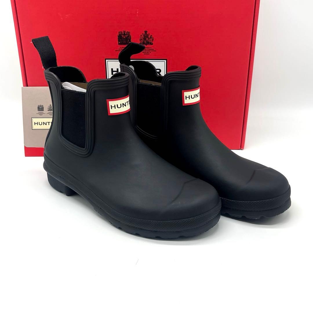 【美品】HUNTER サイドゴア　チェルシーブーツ　レインブーツ　防水　雨靴　雪