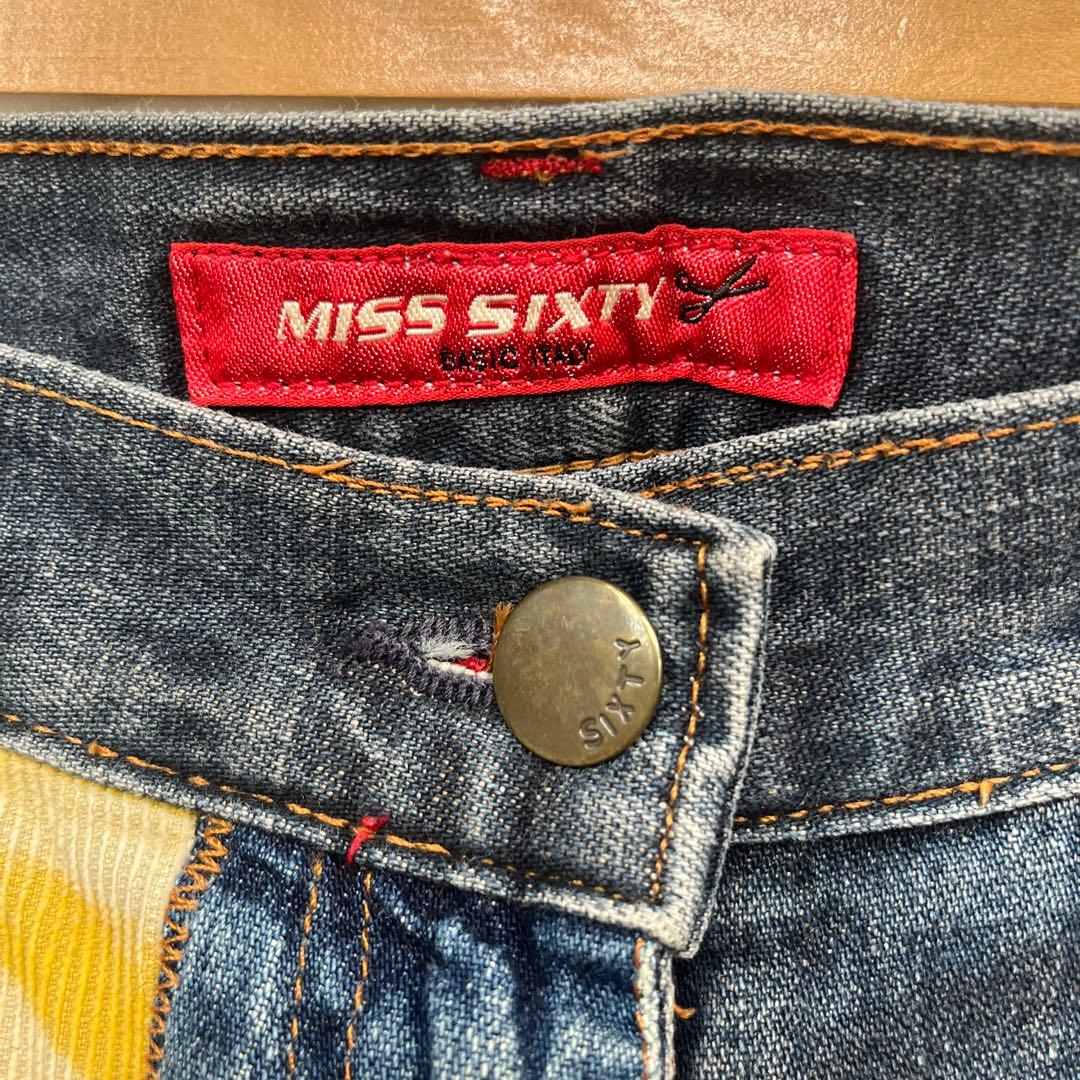MISS SIXTY パッチワーク フレア デニム コーデュロイ アーカイブ M