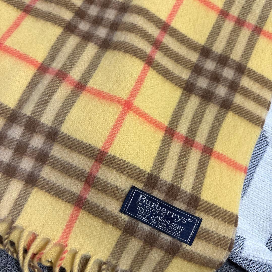 Burberry's カシミヤ100% チェック柄マフラー