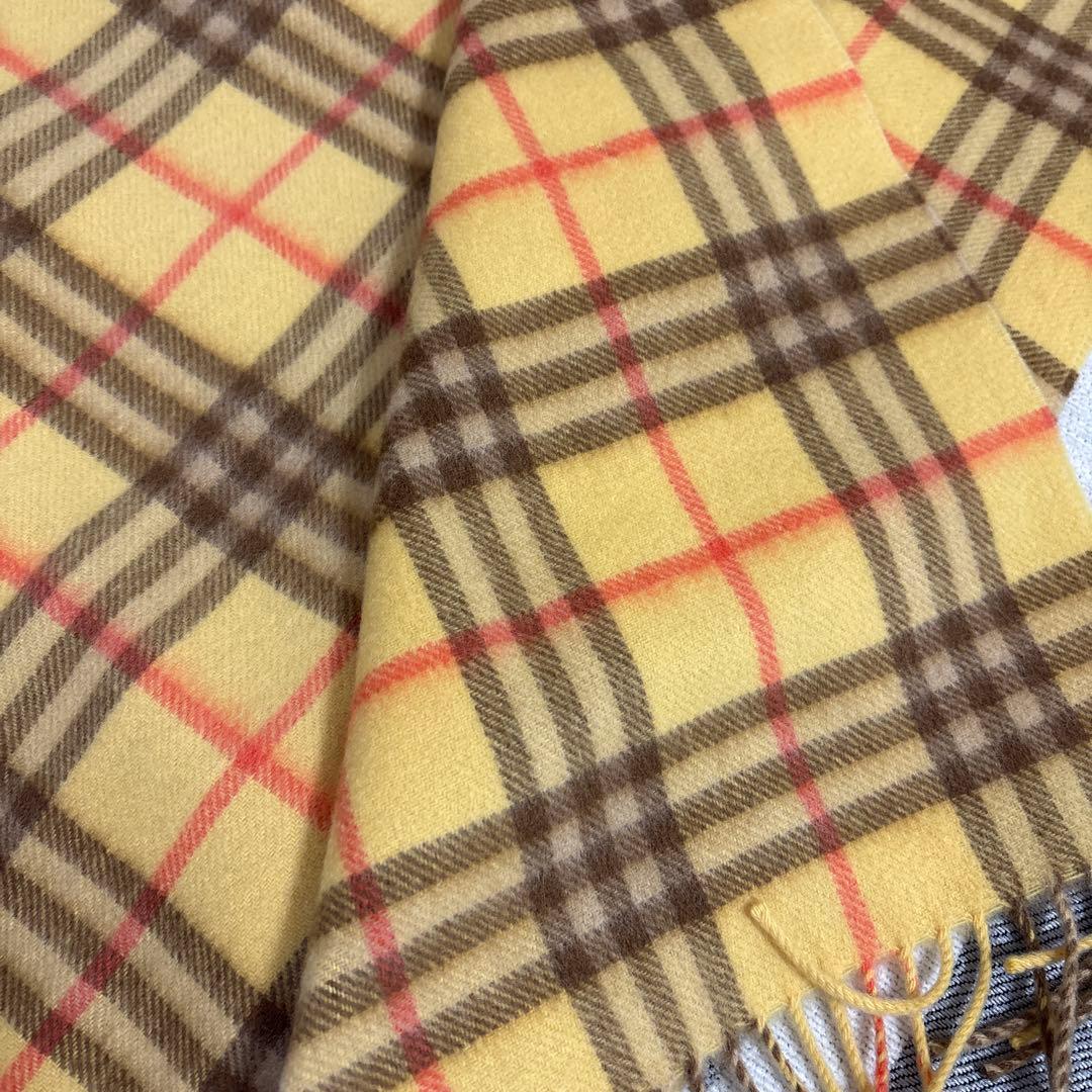 Burberry's カシミヤ100% チェック柄マフラー