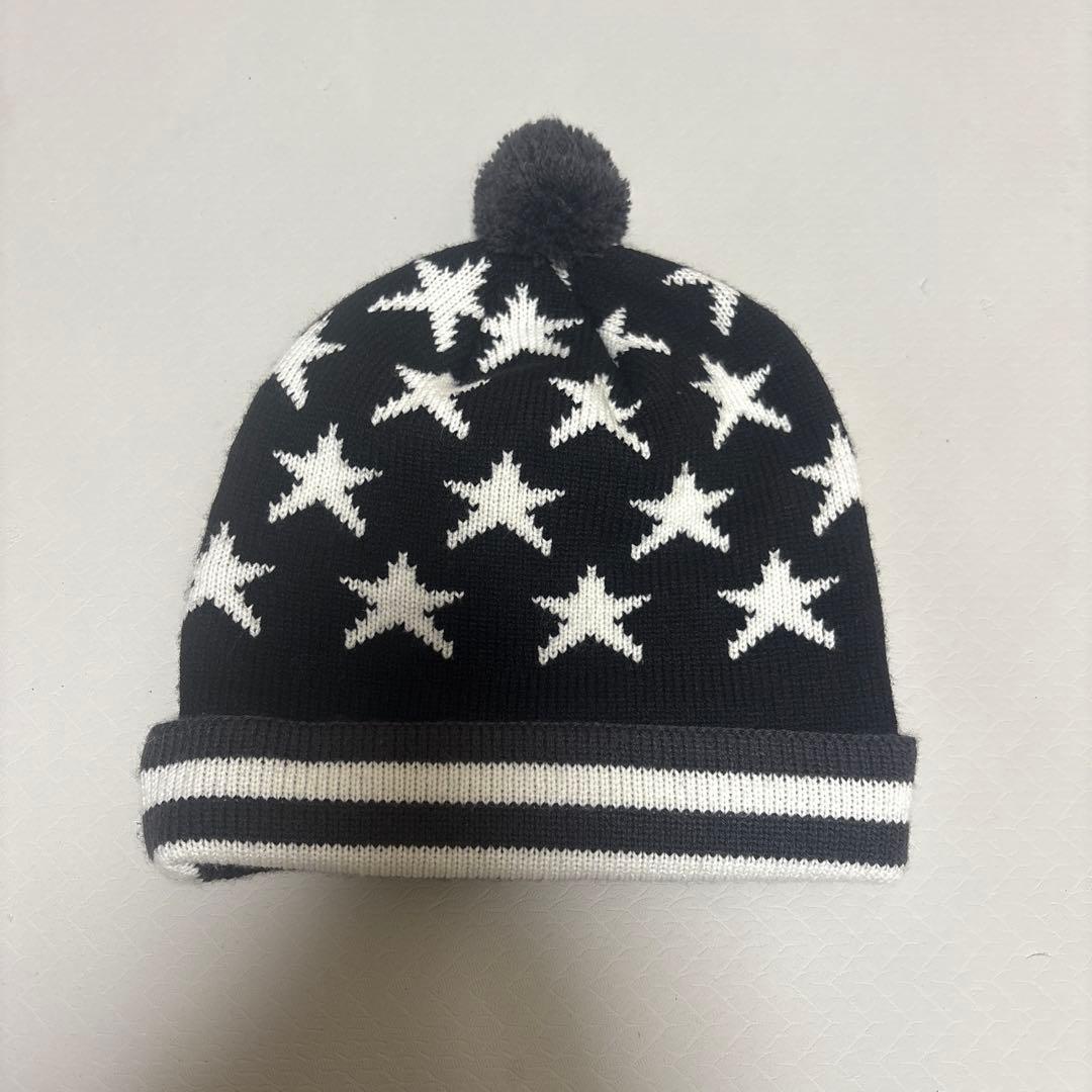stussy　ステューシー　ボンボンニット帽　ビーニー　星柄