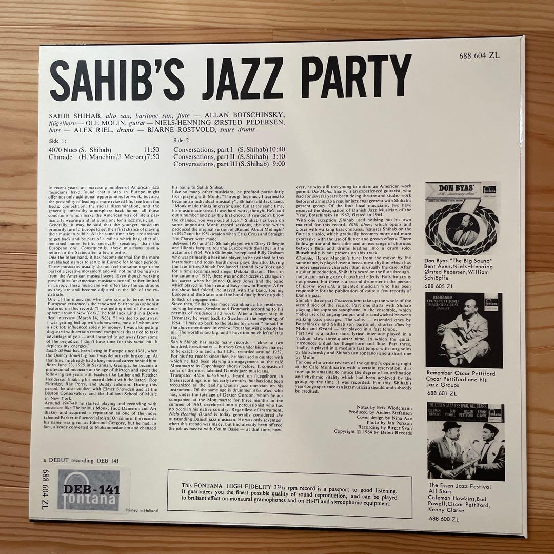 洋楽 SAHIB'S JAZZ PARTY SAHIB SHIHAB