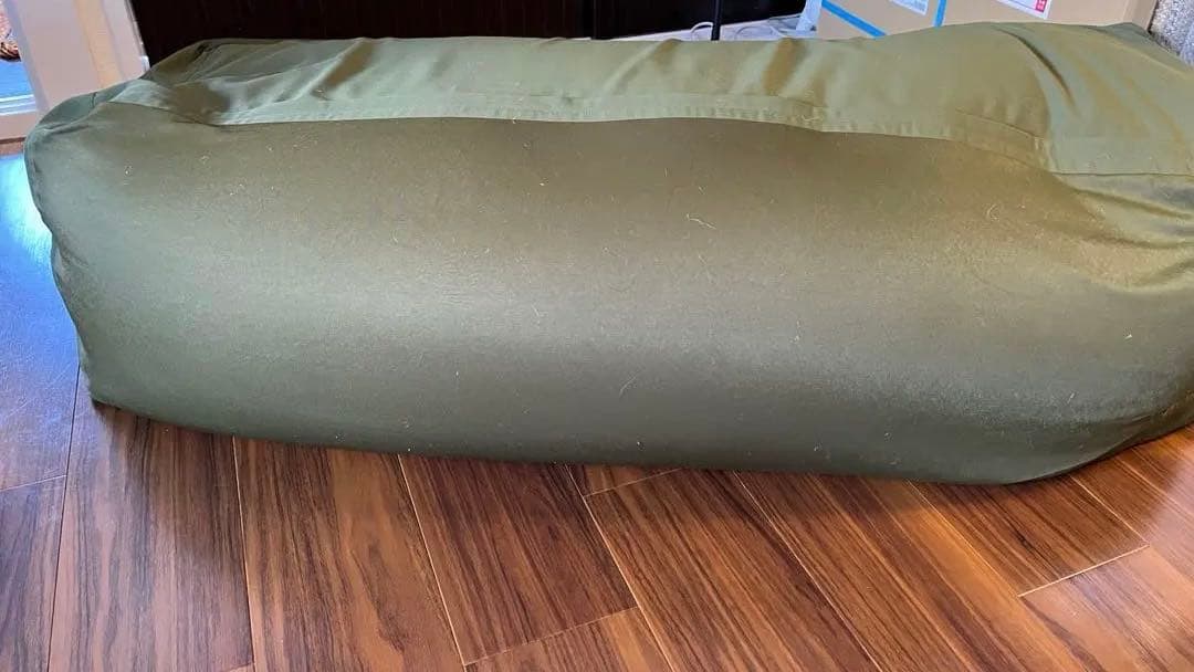 【送料無印】無印良品　体にフィットするソファ長方形（カーキ）
