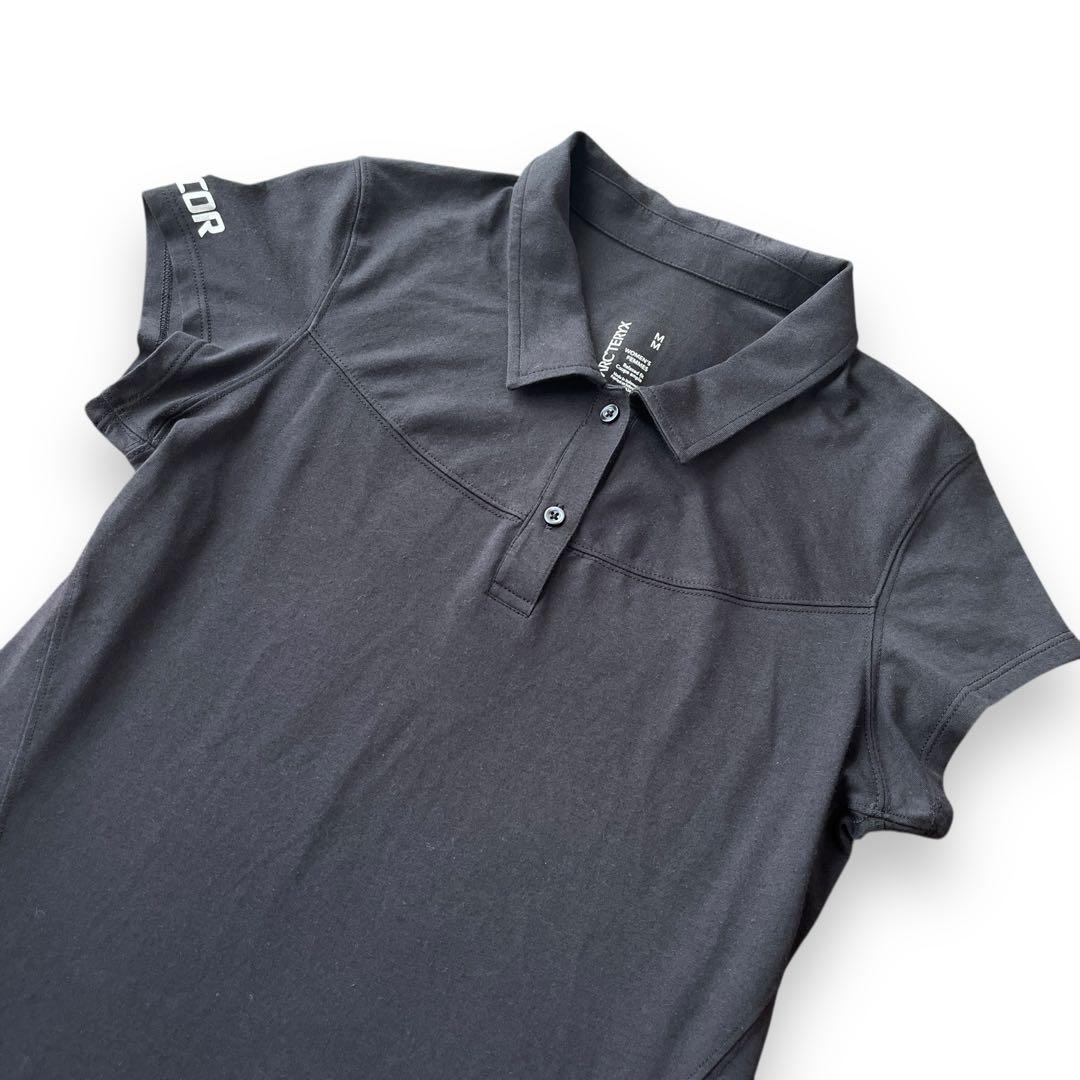 ARC'TERYX ハーフボタン タイト ポロシャツ ブラック ゴルフ