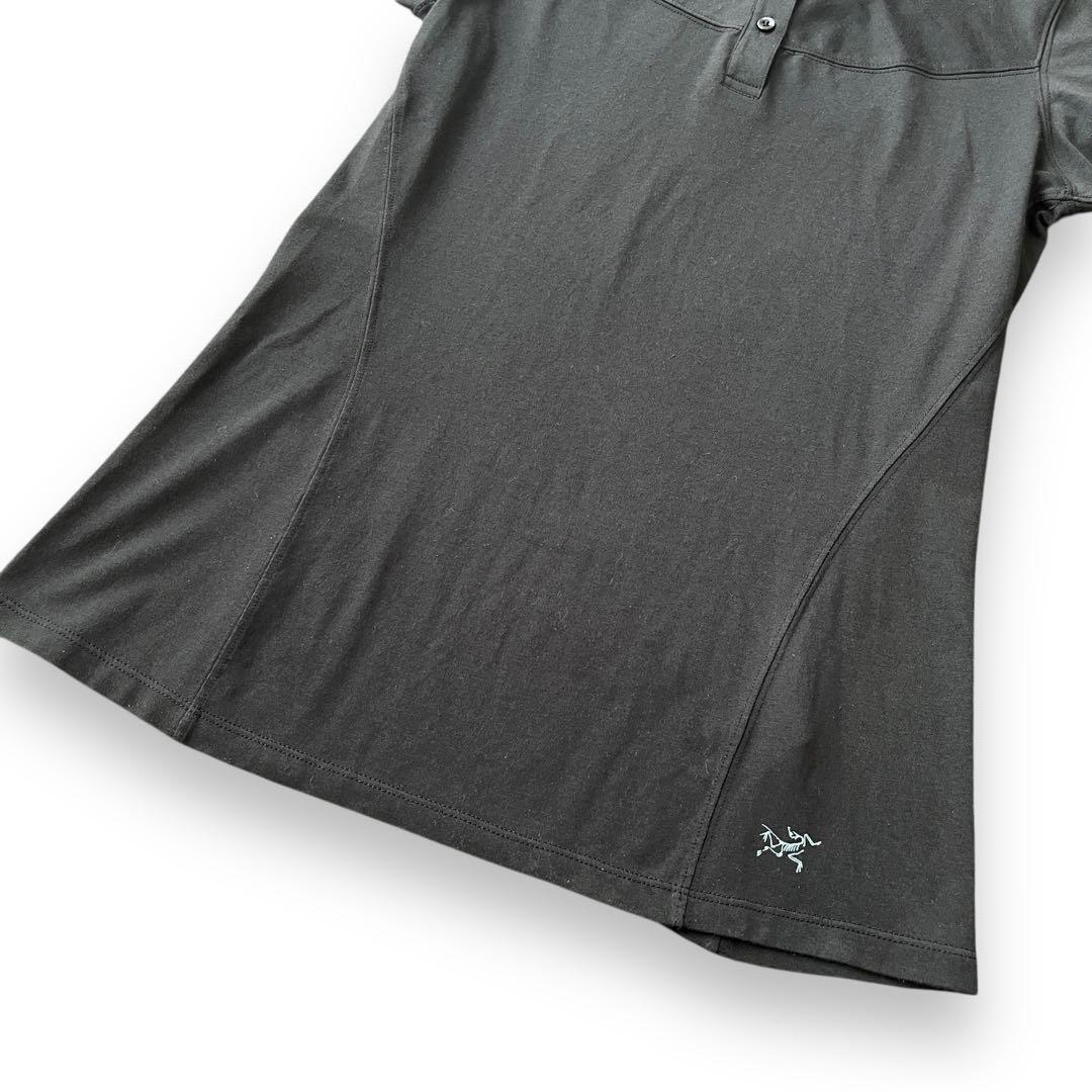 ARC'TERYX ハーフボタン タイト ポロシャツ ブラック ゴルフ