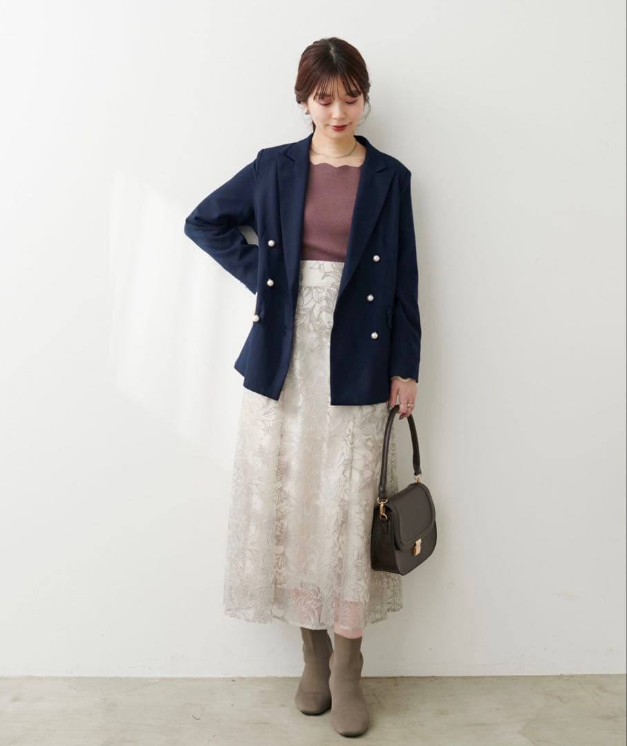 新品　natural couture osonoパール釦テーラードジャケット