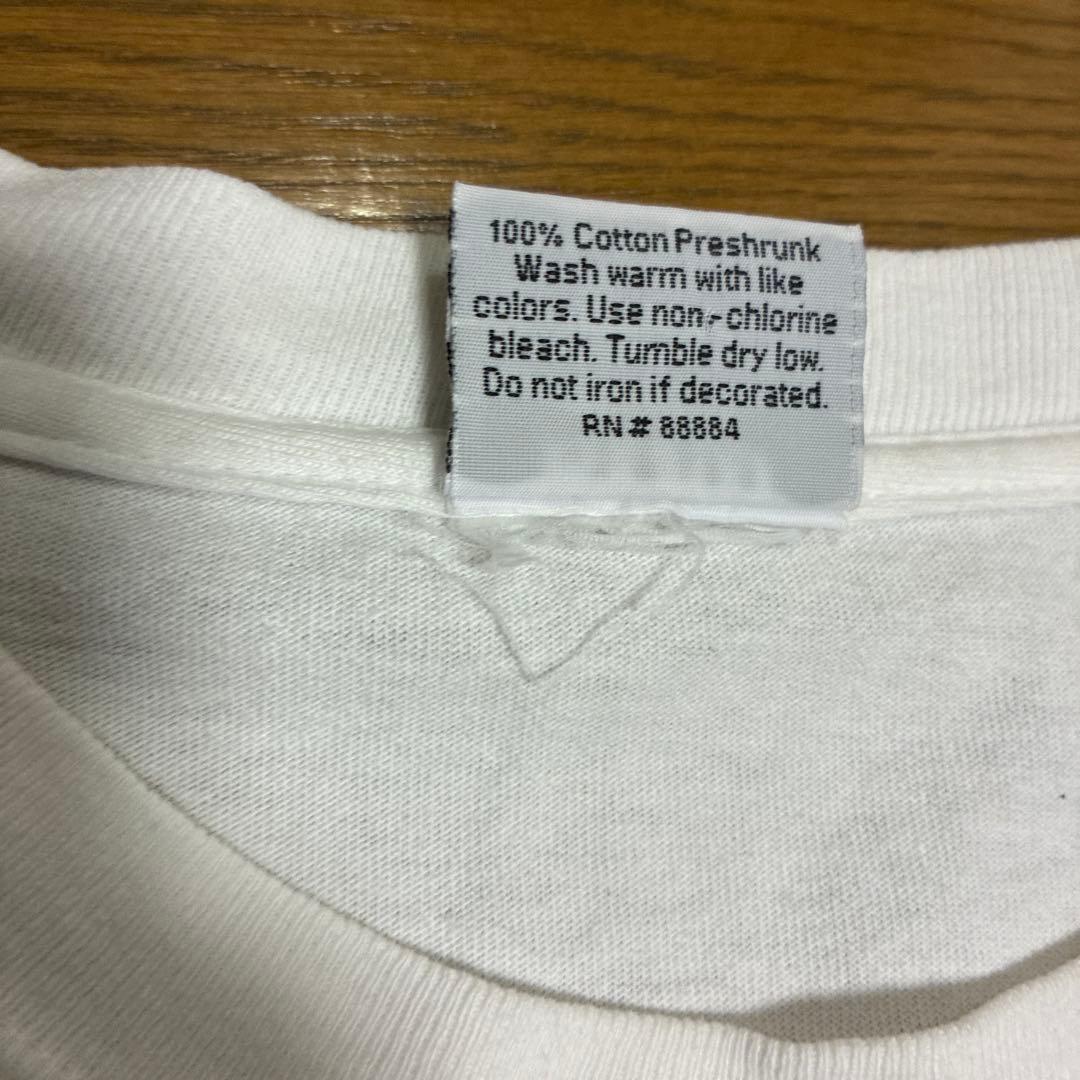 み*ん様 ビンテージ  ロゴ Tシャツ USA製 XL ホワイト 古着 V