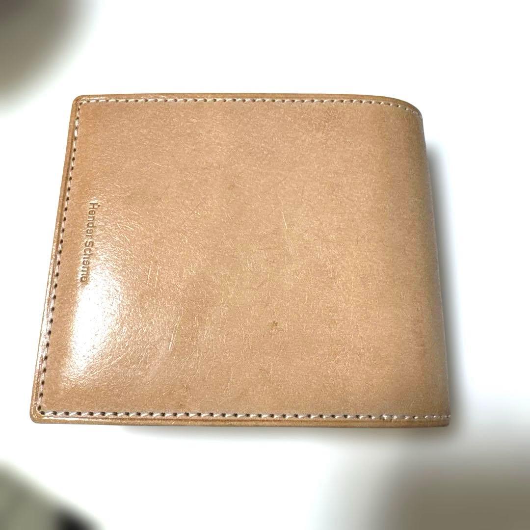 Hender Scheme ベージュ レザー 二つ折り財布