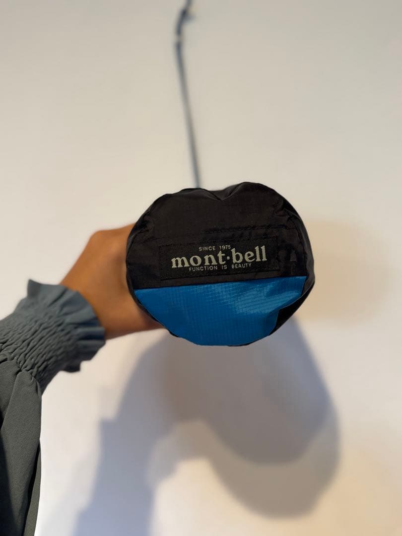mont-bell 子ども　キッズ　レインスーツ 上下セット 130サイズ 青