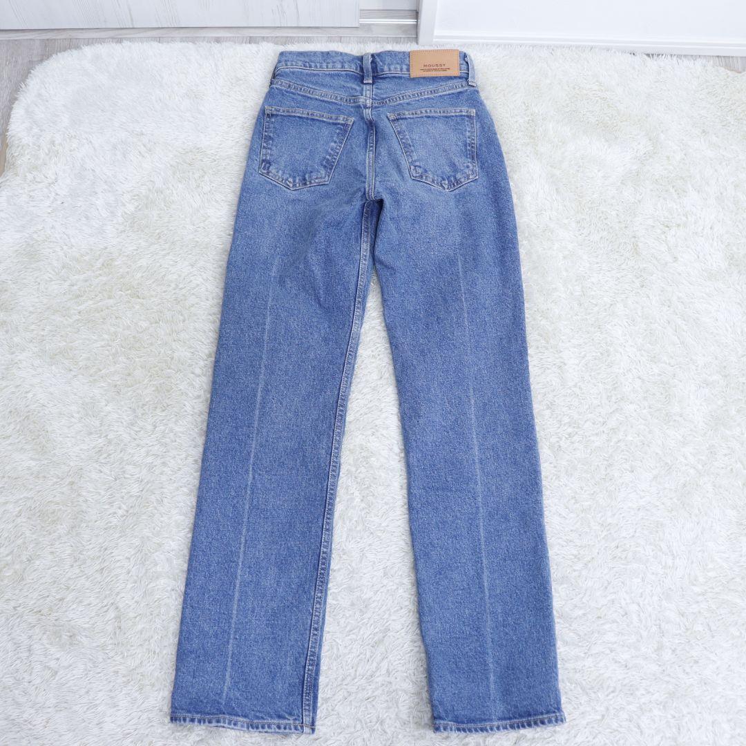 美品　MOUSSY　MVS センタープレス　デニム　W23
