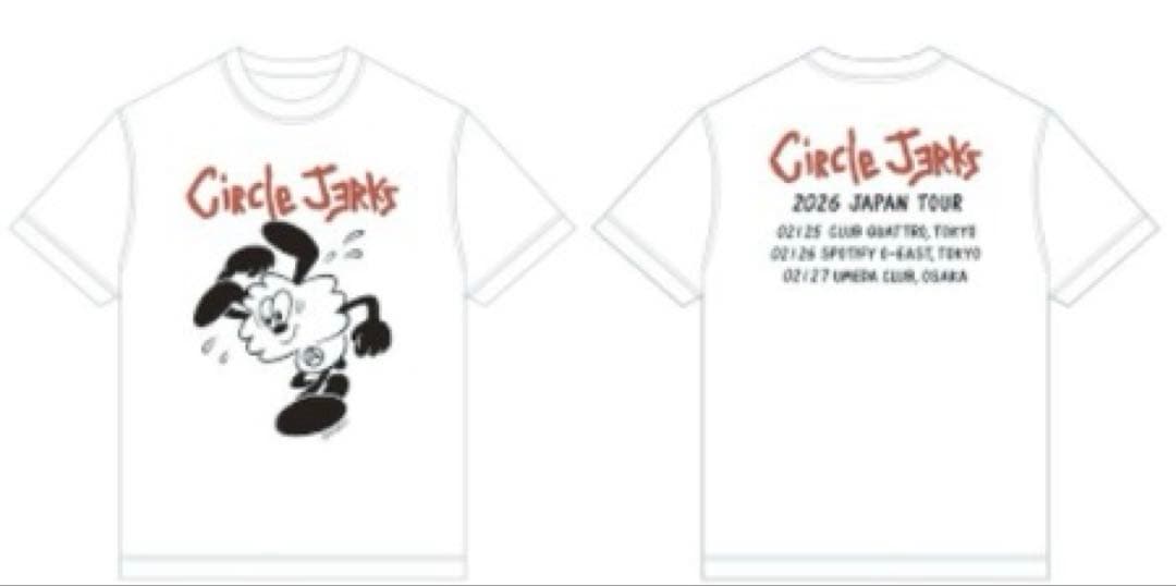 Circle Jerks verdy Tシャツ 白 ツアー日程入りXLサイズ