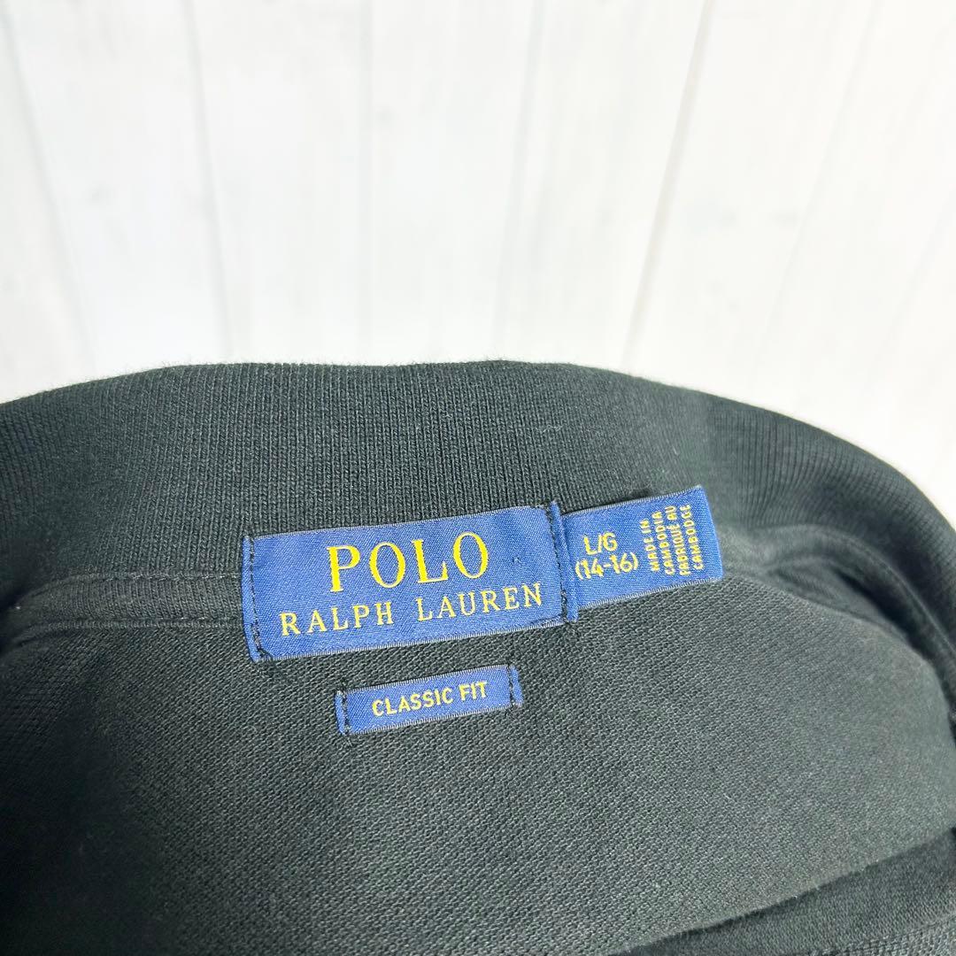 ★極上品★ ポロ ラルフローレン ポロシャツ ビッグポニー 黒 ブラック 白