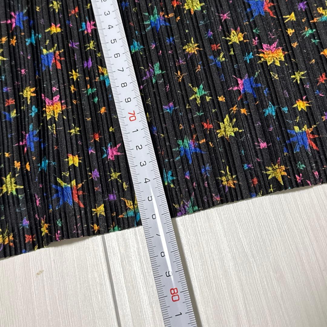 美品 PLEATS PLEASE 星柄 プリーツワンピース サイズ3 ブラック