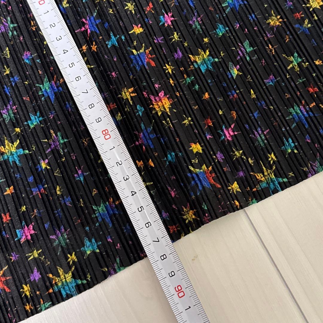 美品 PLEATS PLEASE 星柄 プリーツワンピース サイズ3 ブラック