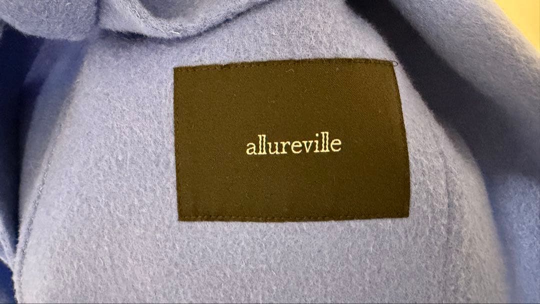 【カシミヤ混】allureville リバーコート ロング ブルー