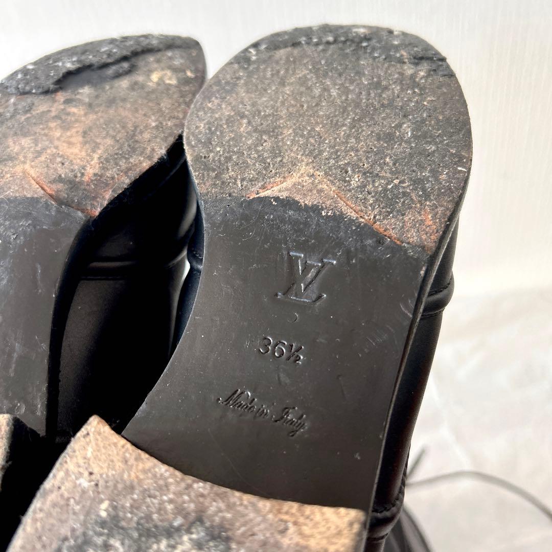 【LOUIS VUITTON】ロゴ金具付きロングブーツ【23.5cm相当】