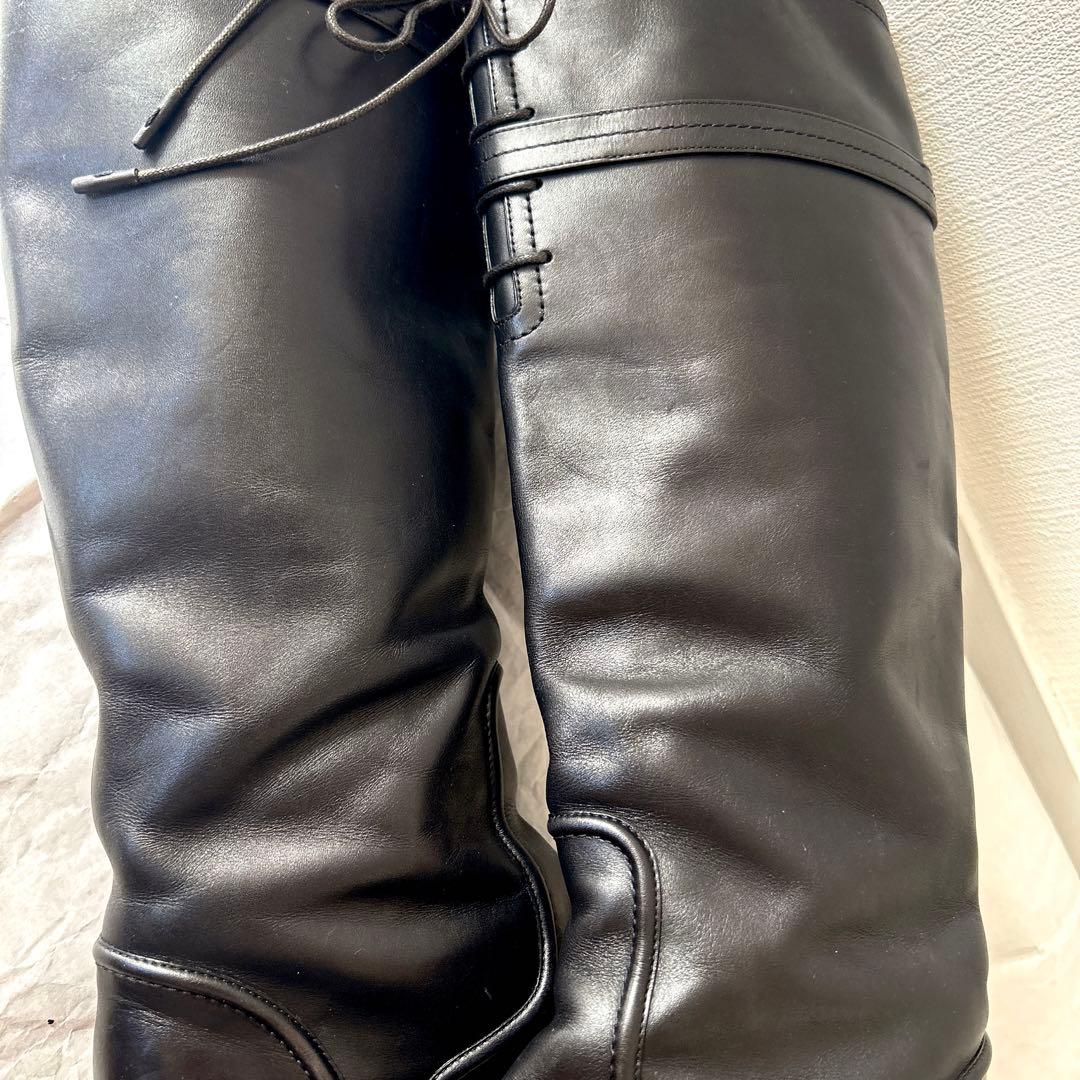 【LOUIS VUITTON】ロゴ金具付きロングブーツ【23.5cm相当】