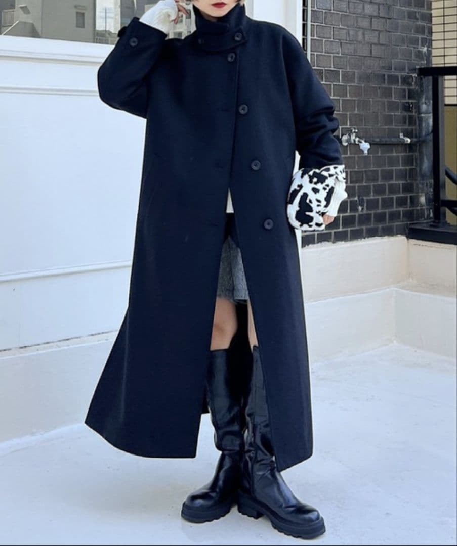 【期間限定価格】PAGEBOY〈2WAY〉スタンドネックウールチェスターコート