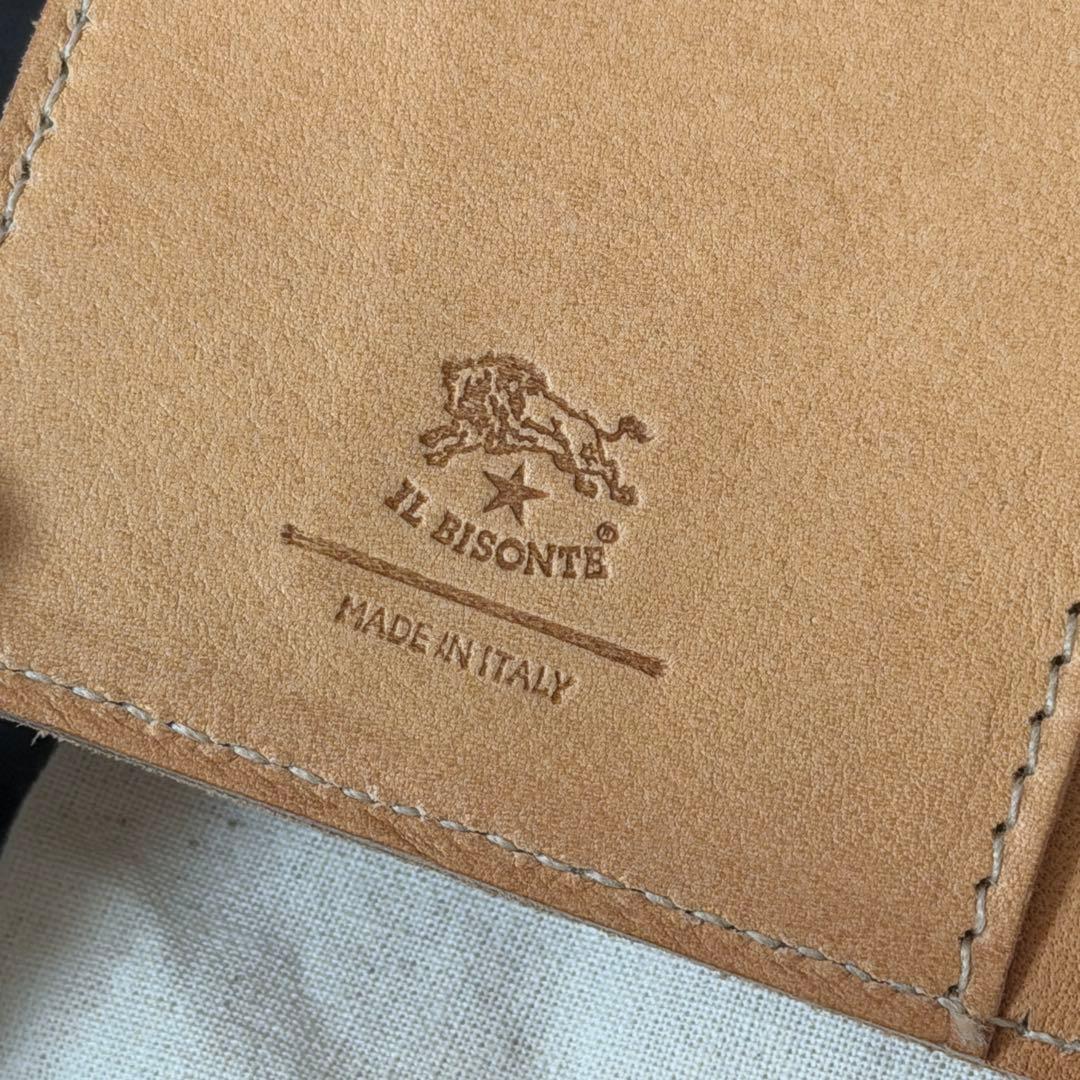 【新品未使用】イルビゾンテ 二つ折り がま口 財布 ヌメ ナチュラル