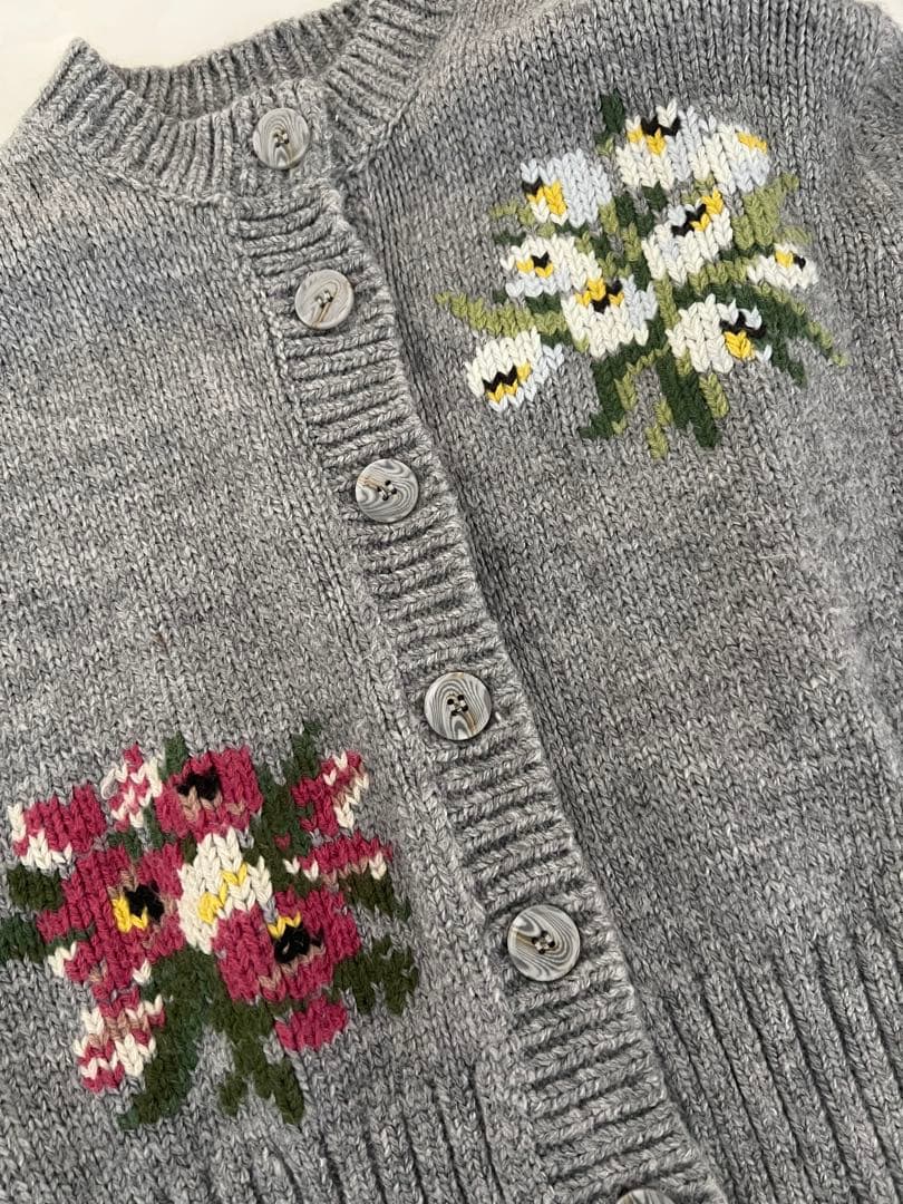 seventen 丸山敬太　フラワー刺繍カーディガン