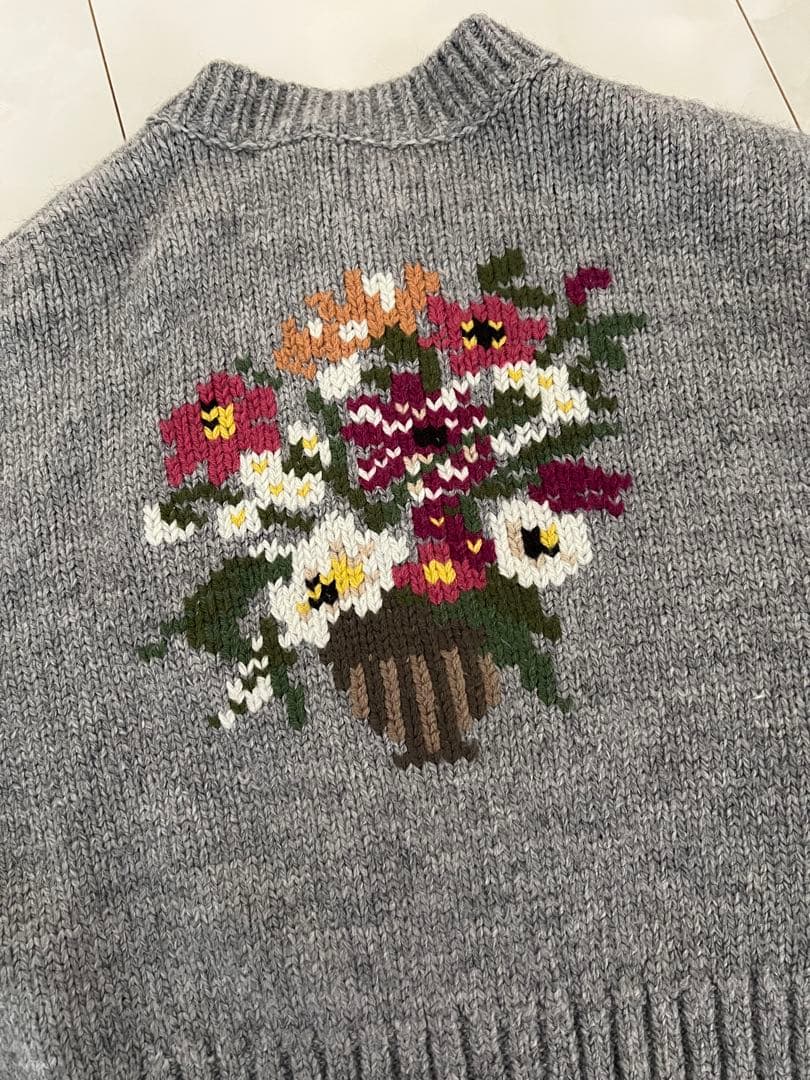 seventen 丸山敬太　フラワー刺繍カーディガン