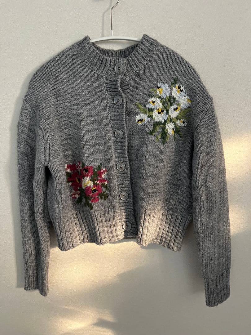 seventen 丸山敬太　フラワー刺繍カーディガン