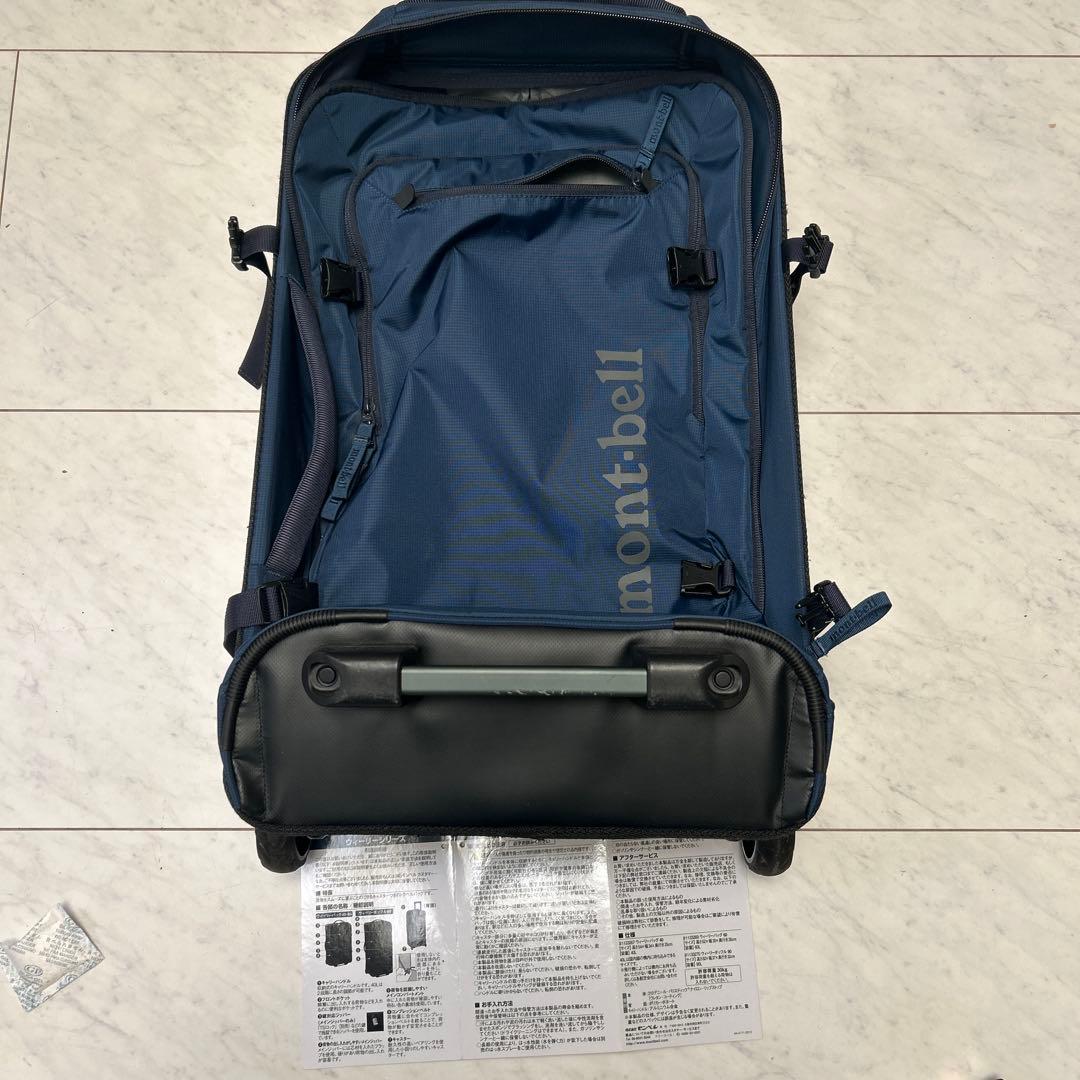 一度使用のみ　mont-bell ウィリーバッグ 40L ネイビー　説明書付