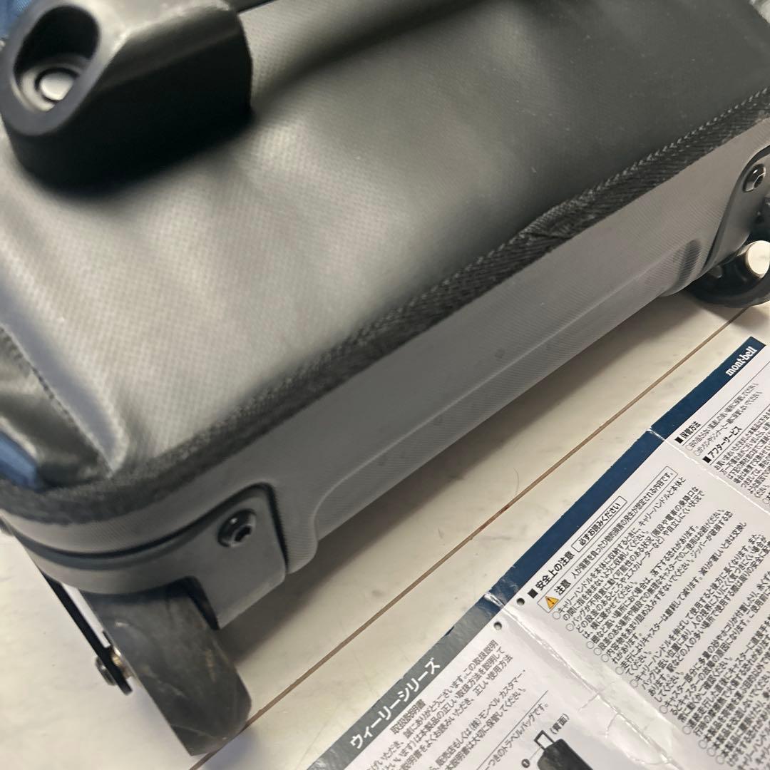 一度使用のみ　mont-bell ウィリーバッグ 40L ネイビー　説明書付