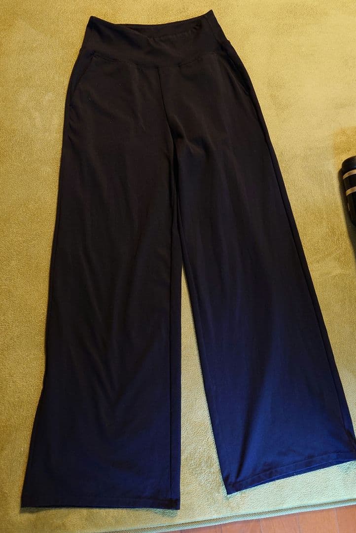 andar airywin マキシワイドパンツ　M ブラック ロング