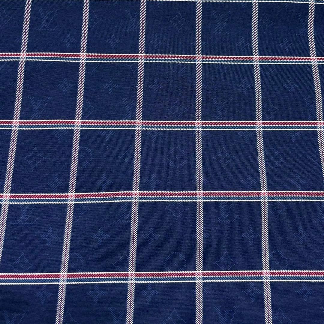 ひぃ 美品 LV ルイヴィトン モノグラムチェックTシャツ　\"ネイビー\"