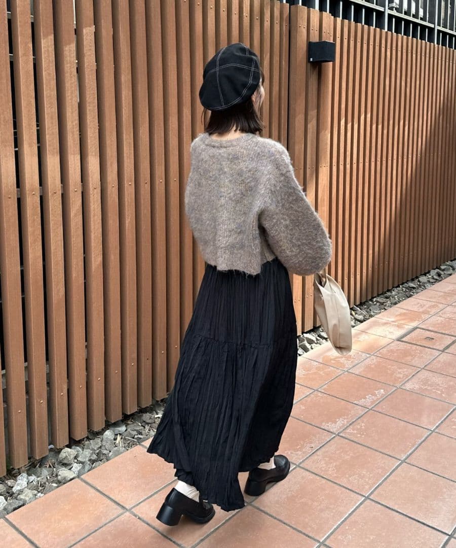 hinari ヴィンテージサテンワッシャースカート