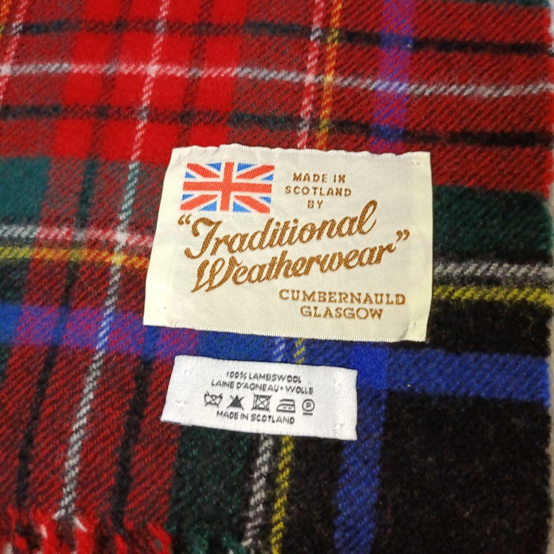 美品■Traditional Weatherwear 大判 ストール チェック柄