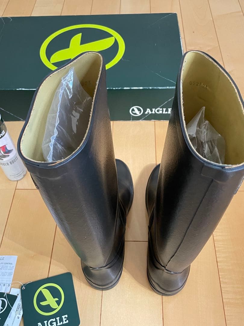 AIGLE シャンタベル　ブラック　レインブーツサイズ38