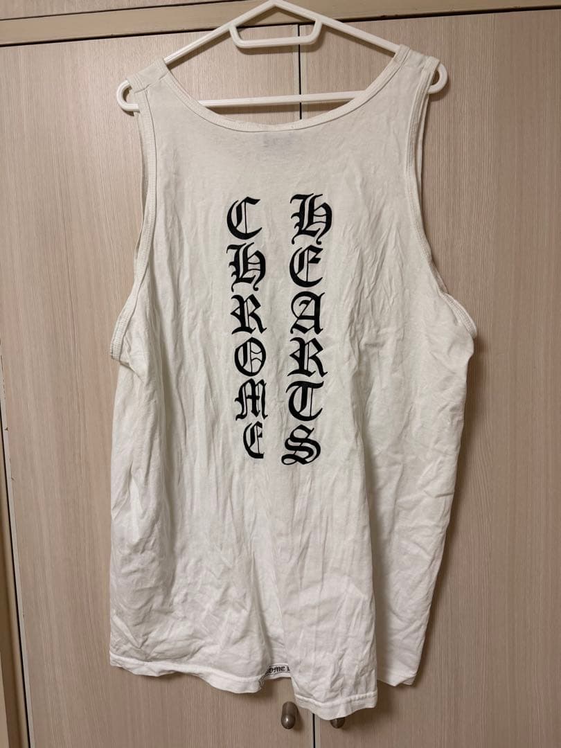 CHROME HEARTS ホワイトタンクトップ　スクリプトロゴ