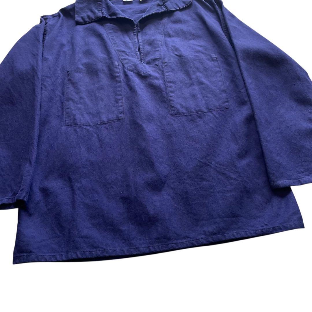 70s ヴィンテージフレンチ LEGLAZIK フィッシャーマンシャツ スモック