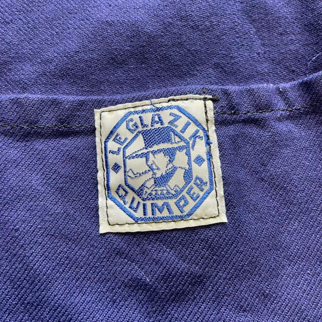 70s ヴィンテージフレンチ LEGLAZIK フィッシャーマンシャツ スモック