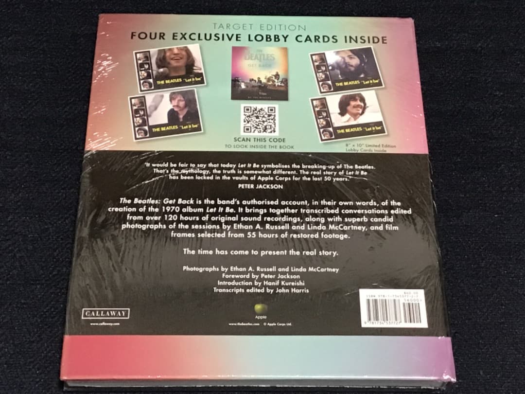 ビートルズ GET BACK 写真集（洋書）ロビーカード付 未開封シールド新品！