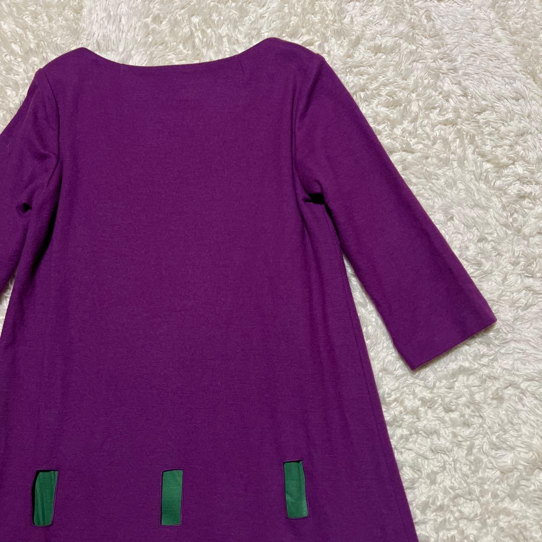 訳あり　sybillaシビラ　ウール　ワンピース　インナーキャミ付き　L
