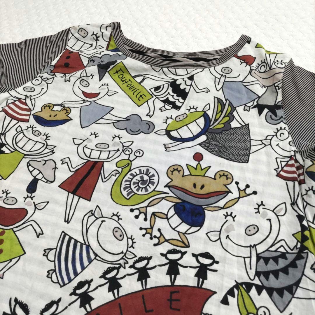 【美品】アルベロベロTシャツ ぶた 総柄カットソー オレボレブラ 日本製 希少