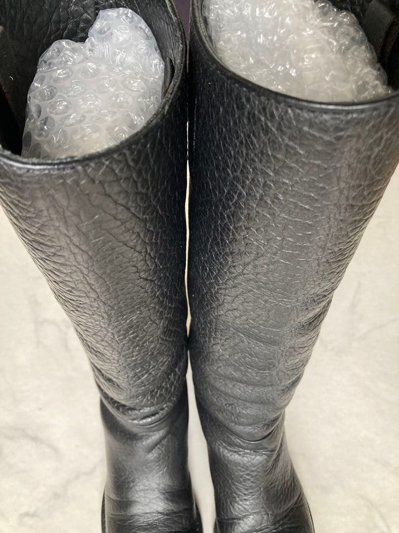 プラダ PRADA ロングブーツ ブラックレザー23.5cm
