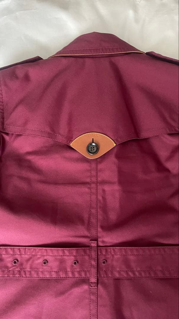 順子美品‼️COACH ワインレッド トレンチコート