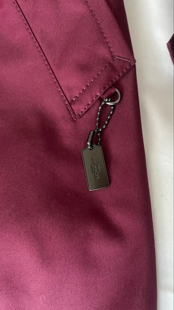 順子美品‼️COACH ワインレッド トレンチコート