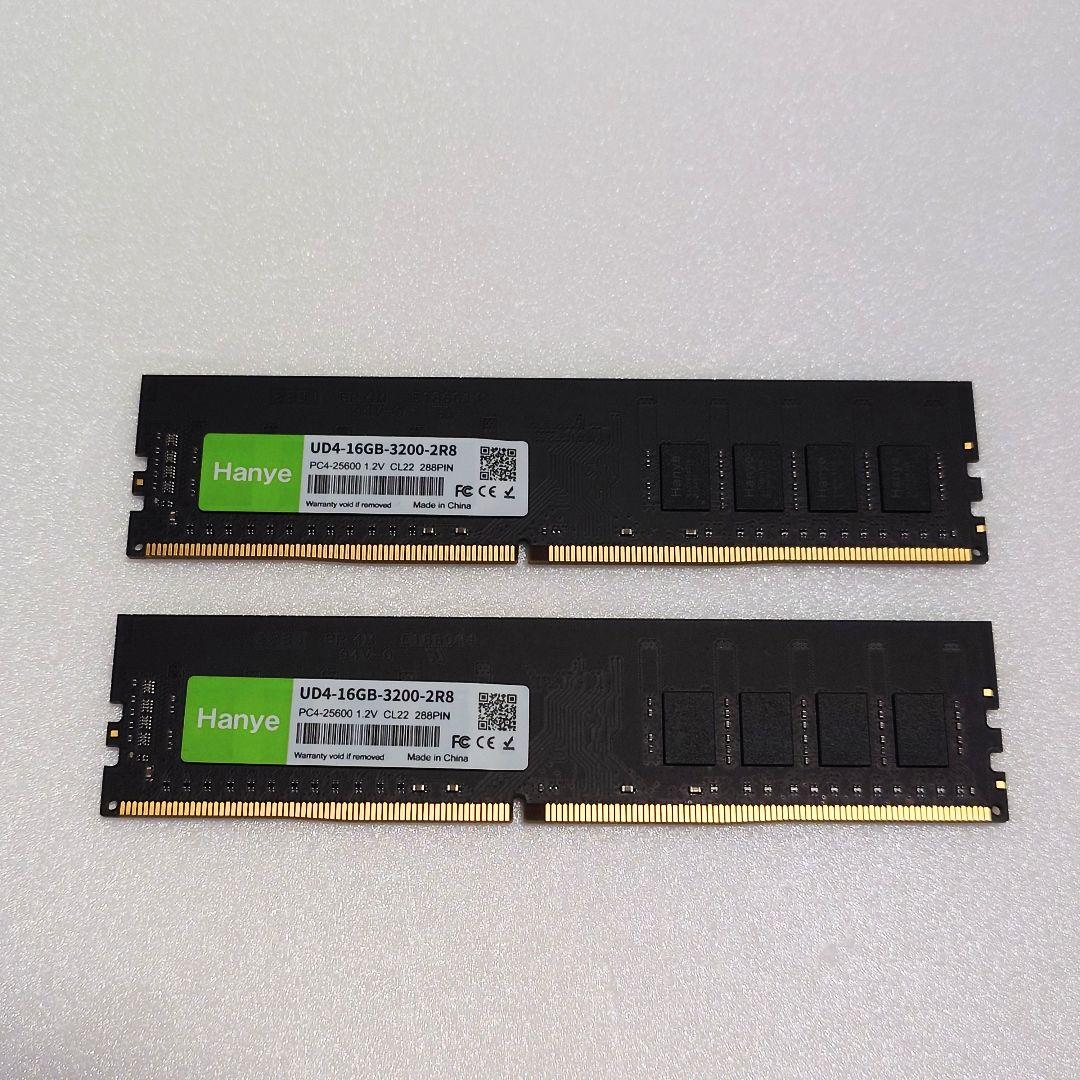 Hanye DDR4 16GB×2 計 32GB 3200MHz 【動作確認済】