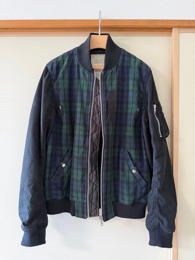 Sacai MA-1 Green plaid / サカイ MA-1 ブルゾン