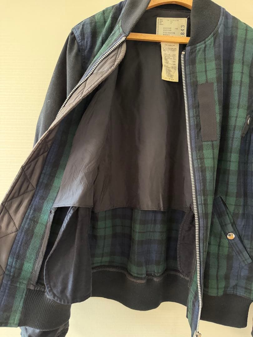Sacai MA-1 Green plaid / サカイ MA-1 ブルゾン