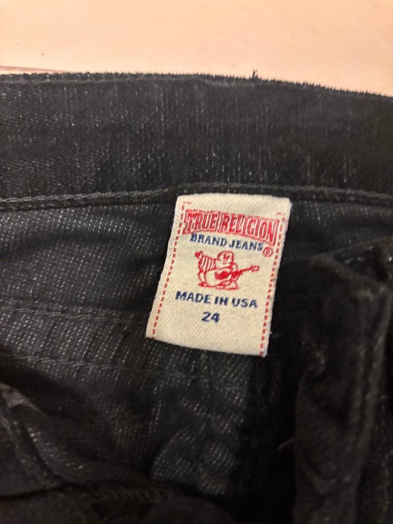 True religionコーデュロイフレアパンツ ブラック